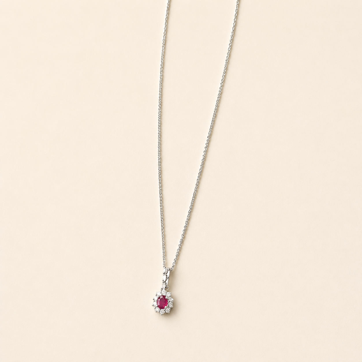 Ruby and diamond pendant